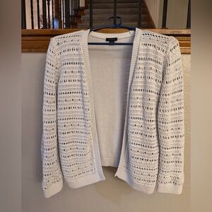 Ann Taylor lilac Open-Knit Cardigan